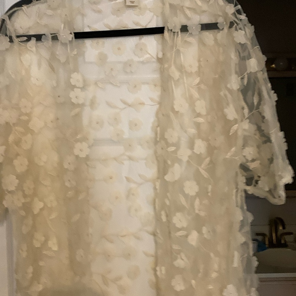Ladies plus size sheer topper